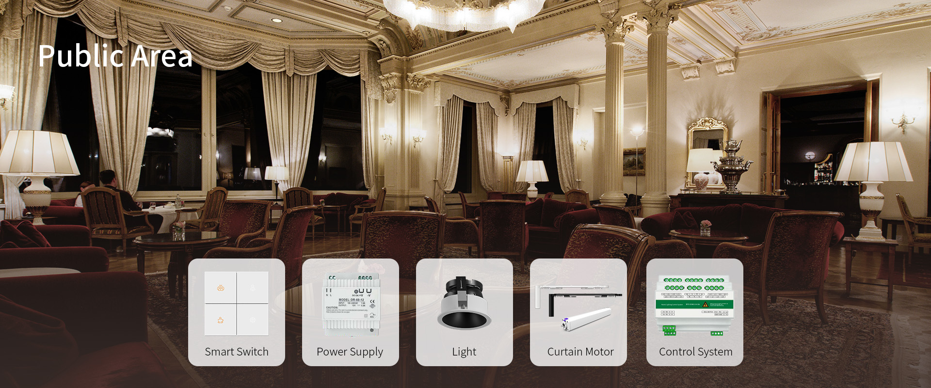 rs485 luxury hotel public area smart devices configuration